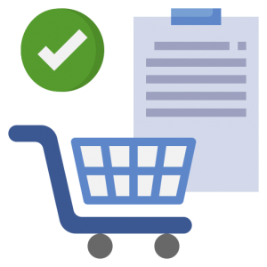 shopping cart showing relation of custom ecommerce websites
