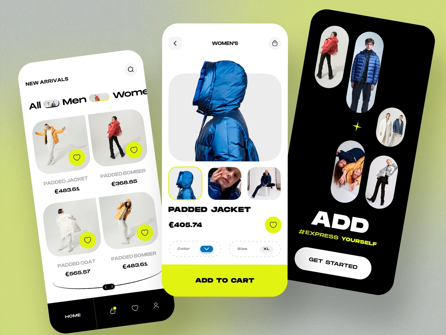 examples of ecommerce websites pages related to apparels